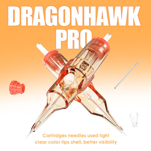 Dragonhawk Pro Tattoo Needles Cartridges Pro Needles Pins 0.30MM Round Liner (20PCS)