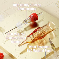 Dragonhawk Pro Tattoo Cartridges Needles 0.35MM Round Shader (20PCS) - Dragonhawktattoos