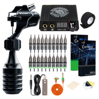 Mast Flash Rotary Machine Kit 20Pcs Cartridges Needles Power Supply - Dragonhawktattoos