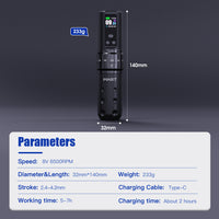 Mast Tattoo Fold2 Pro Wireless Pen Machine Kit With 20Pcs Needles - Dragonhawktattoos