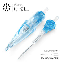 WJX Tattoo Cartridges #10 Diameter 0.30MM 3.5mm Taper(RS) Round Shader Box of 20 - Dragonhawktattoos
