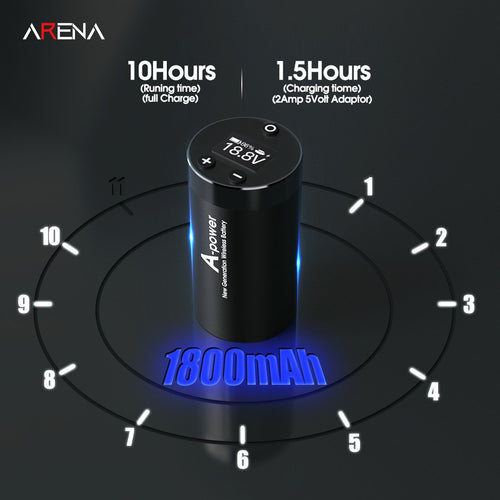 Arena A-power Wireless Rotary Tattoo Pen Machine Replaceable Wireless Batteries - Dragonhawktattoos