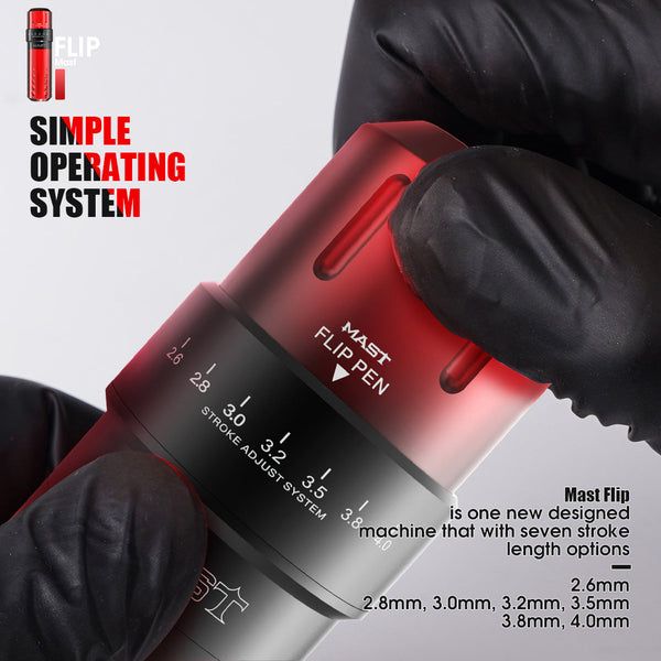 Mast Flip Tattoo Pen with MastLabs Airbot Battery Mast Pro Cartridges - Dragonhawktattoos