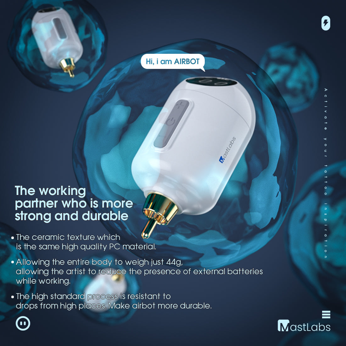 Tattoo Kit | Wireless Mast Tour with MastLabs Airbot Smart Battery Cartridges - Dragonhawktattoos