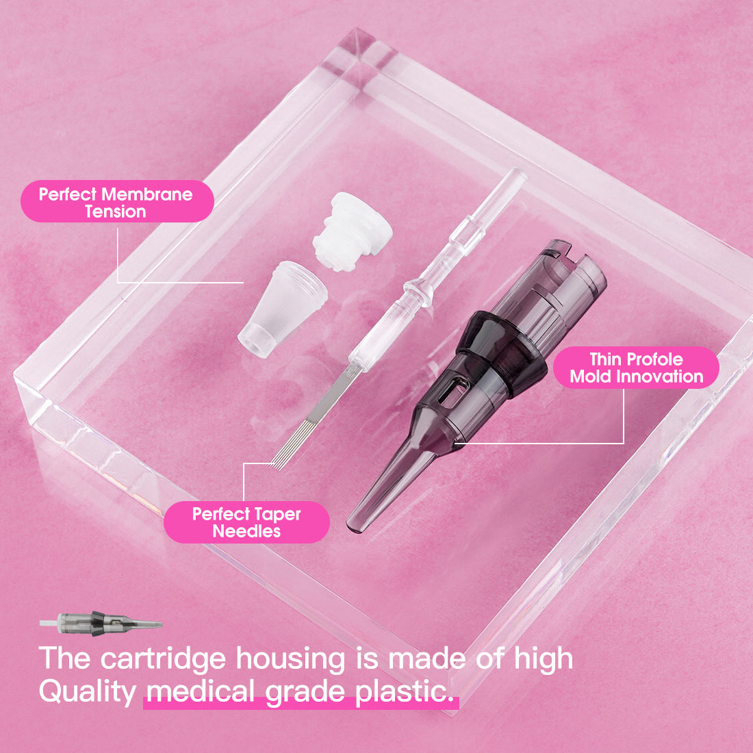 Dragonhawk Cartridges Needle Round Liner for Permanent Makeup 1RL SMP - Dragonhawktattoos