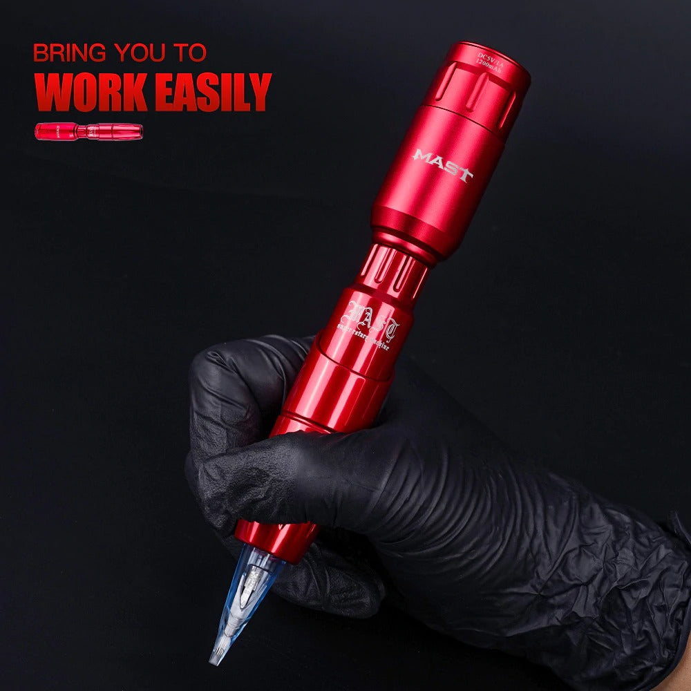 Dragonhawk Mast Tour Wireless Tattoo Kit ( Colour: Red ) - Dragonhawktattoos