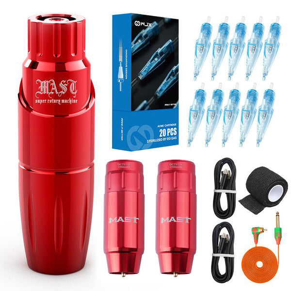 Dragonhawk Mast Tour Wireless Tattoo Kit ( Colour: Red ) - Dragonhawktattoos