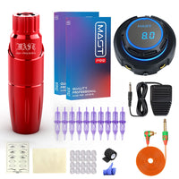 Mast Tour Tattoo Machine Kit Rotary Tour Pen Halo Power Supply Pro Cartridges - Dragonhawktattoos