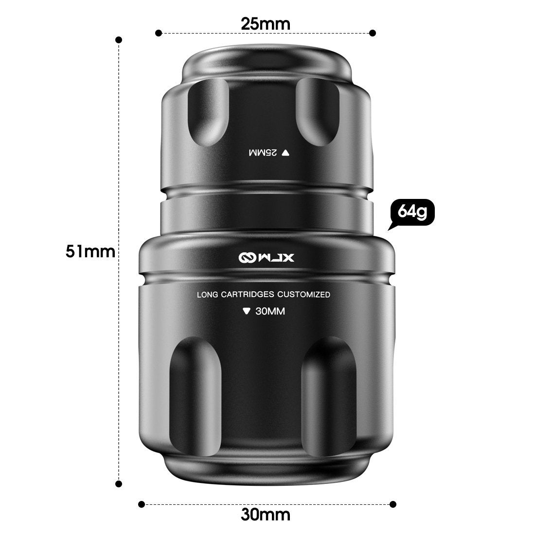 WJX Tattoo Grip for Macropin Cartridges Needle - Dragonhawktattoos