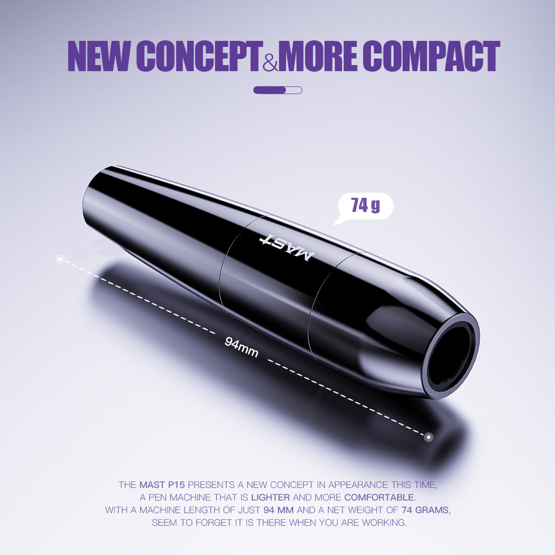 Tattoo Pen Machine with 3.5mm Strokes Changeable | Mast P15 - Dragonhawktattoos