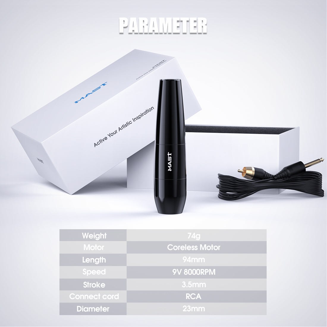 Tattoo Pen Machine with 3.5mm Strokes Changeable | Mast P15 - Dragonhawktattoos