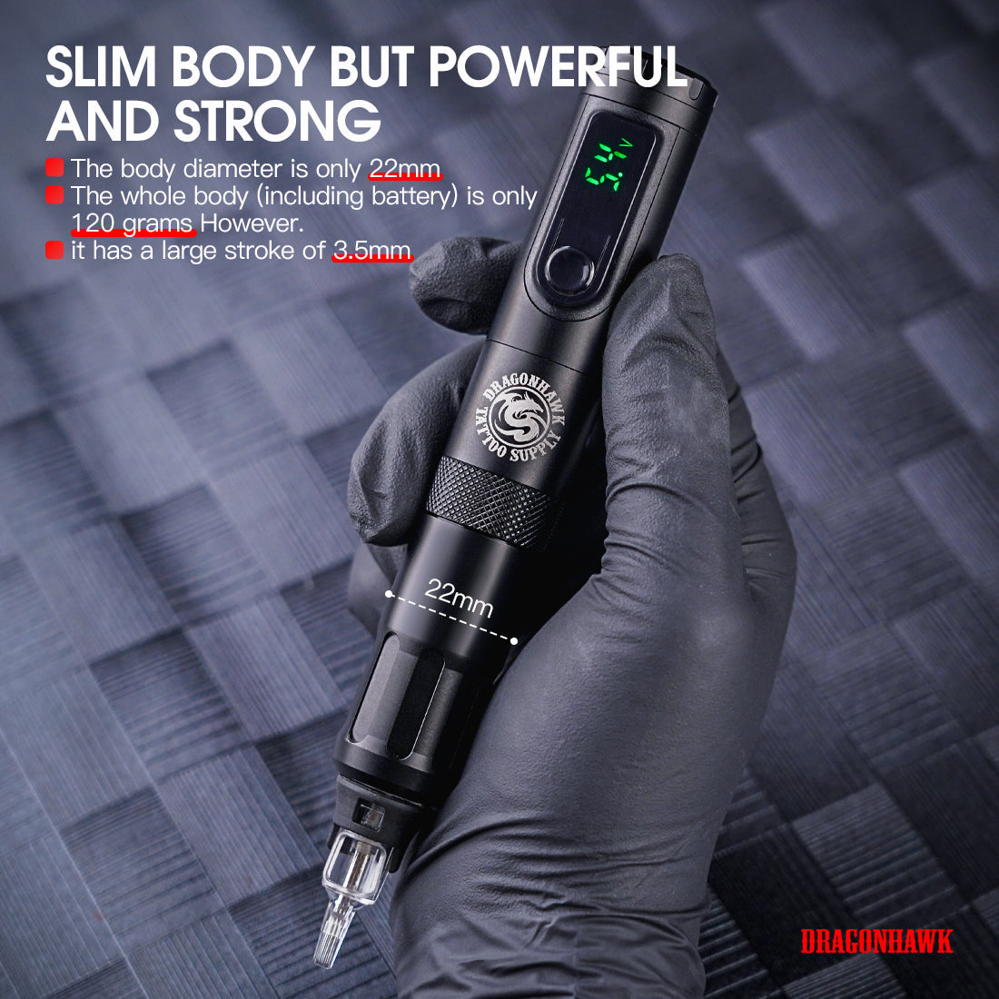 Dragonhawk X4 Wireless Tattoo Pen Machine - Dragonhawktattoos