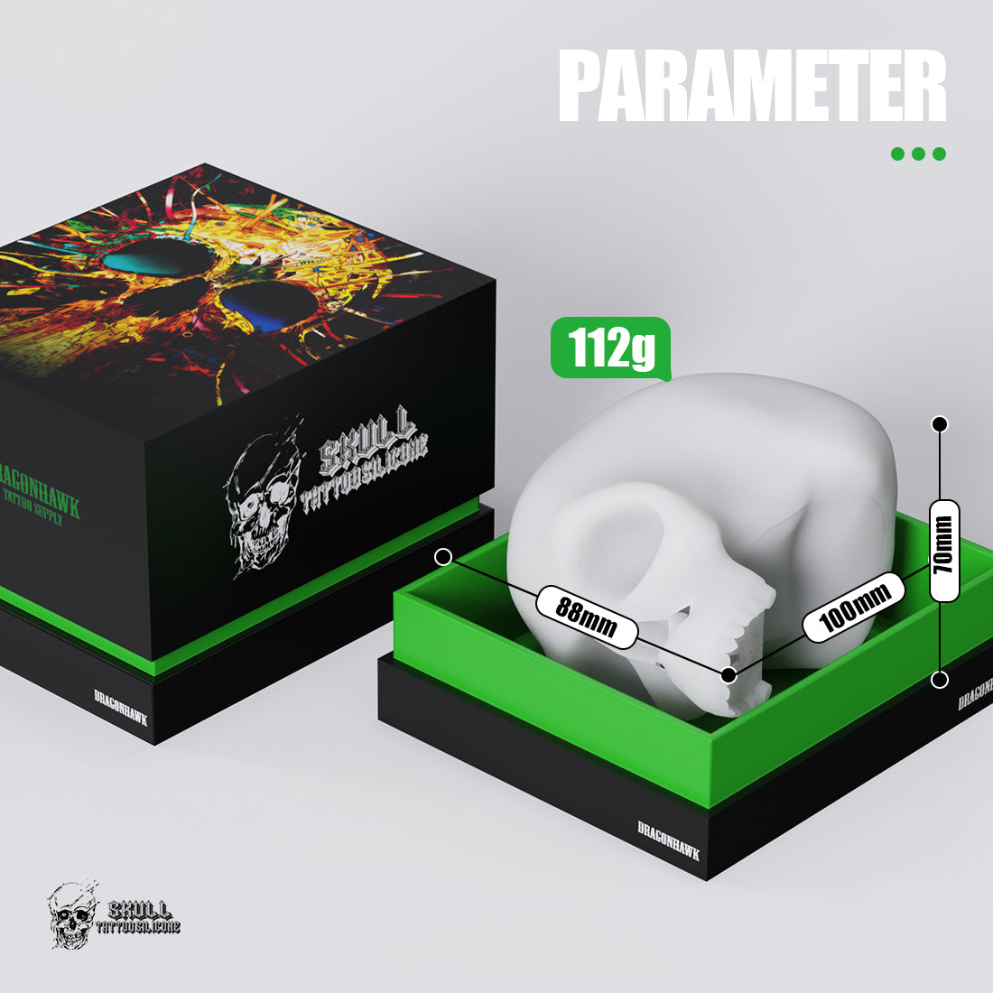 Dragonhawk Tattoo Blank Practice Skin Skull Tattoo Silicone - Dragonhawktattoos