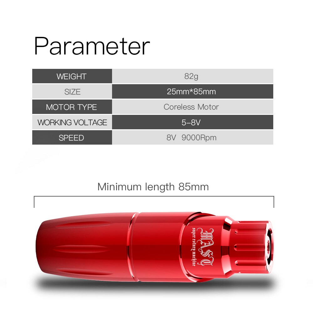 Dragonhawk Mast Tour Wireless Tattoo Kit ( Colour: Red ) - Dragonhawktattoos