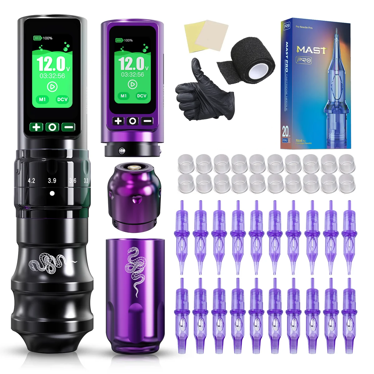 Dragonhawk Fold Pro Year of Snake Edition Wireless Tattoo Machine Pen 3000mAh Battery - Dragonhawktattoos