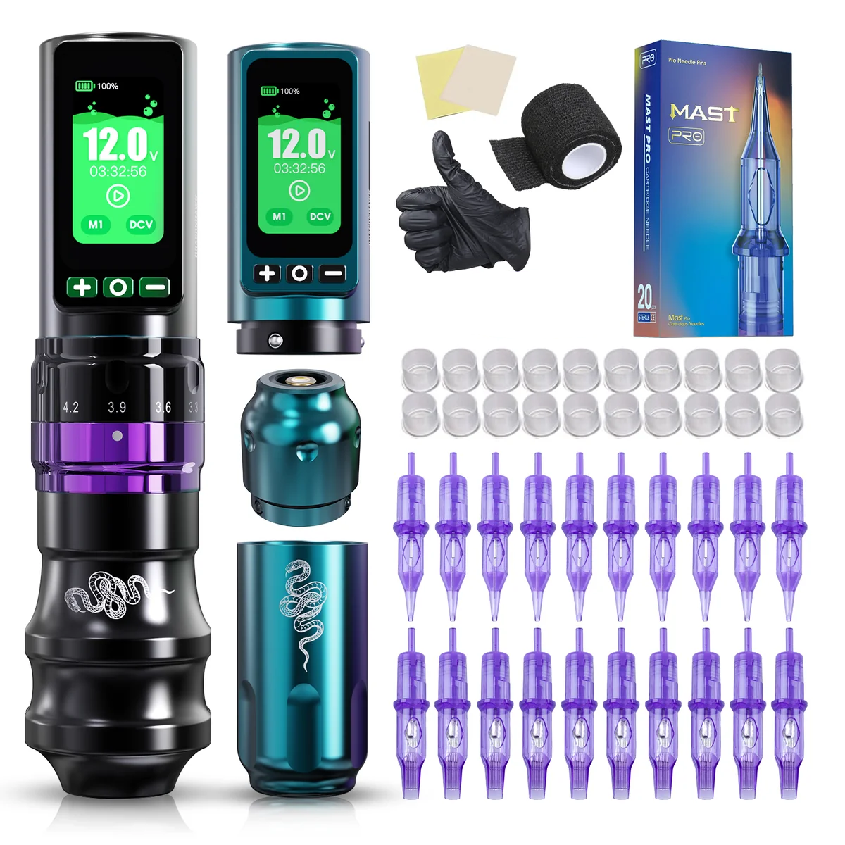 Dragonhawk Fold Pro Year of Snake Edition Wireless Tattoo Machine Pen 3000mAh Battery - Dragonhawktattoos
