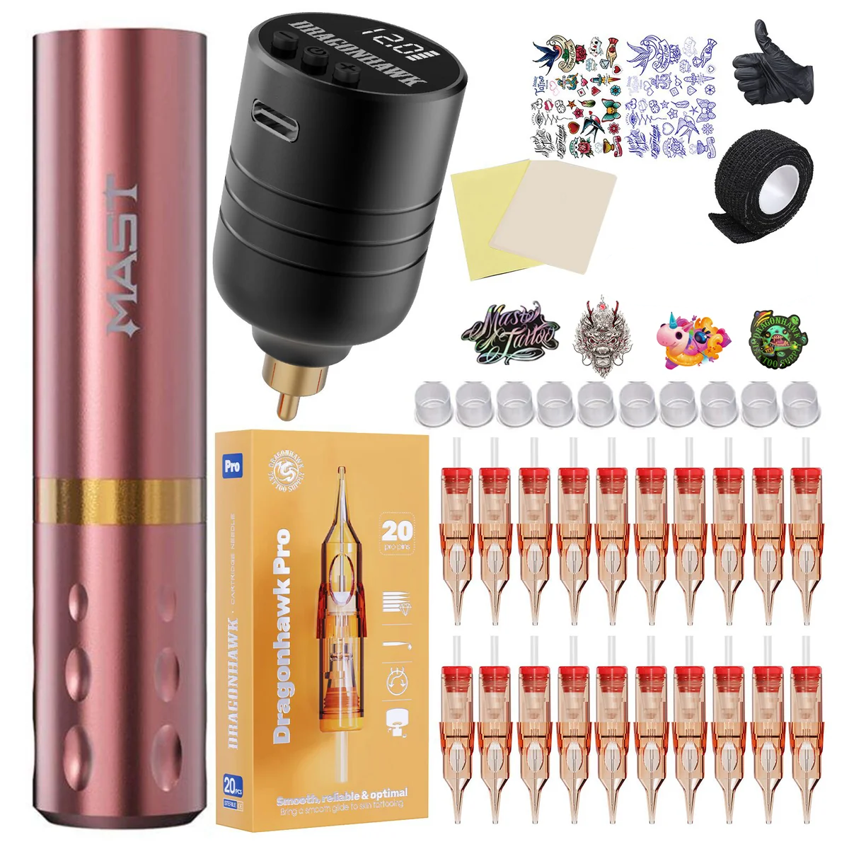 Dragonhawk S6 Pro Tattoo Pen Wireless Battery Kits - Dragonhawktattoos