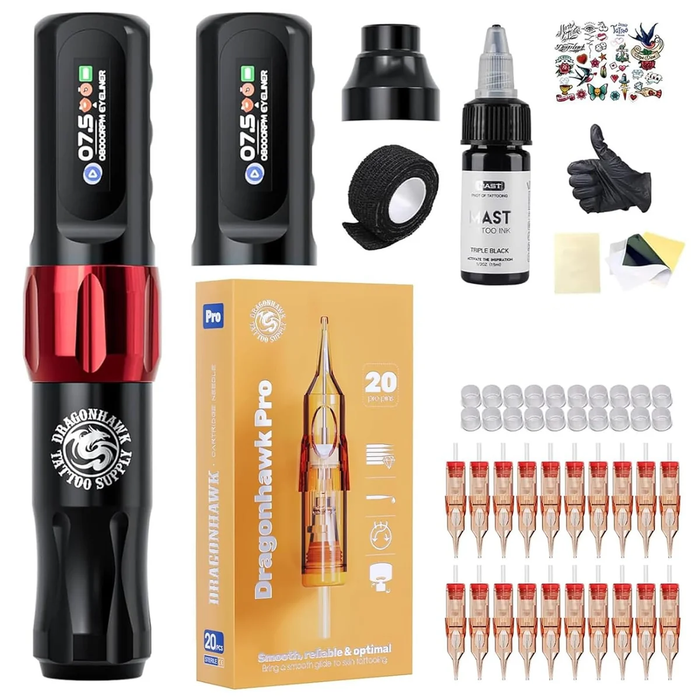 Dragonhawk Atom2 Permanent Makeup Tattoo Machine Kit - Dragonhawktattoos