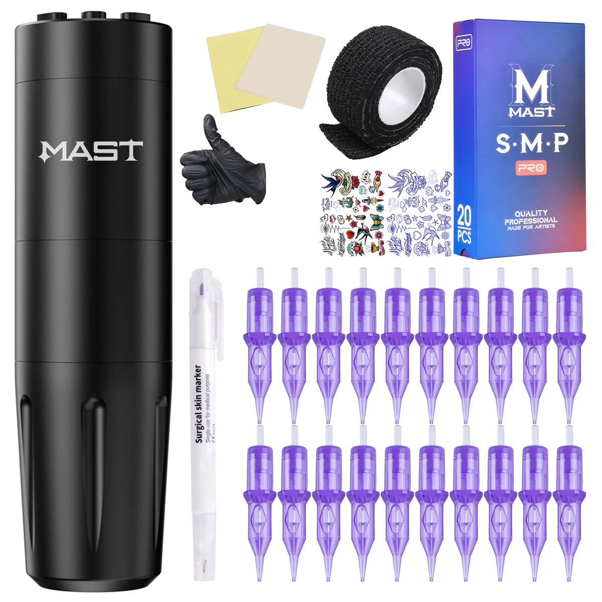 Dragonhawk X8 Tattoo Wireless Kit Speed Adjust Frequency Adjustable - Dragonhawktattoos