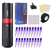 Mast Flip2 Wireless Pen Machine With 20 Count Needles Cartridges Set - Dragonhawktattoos