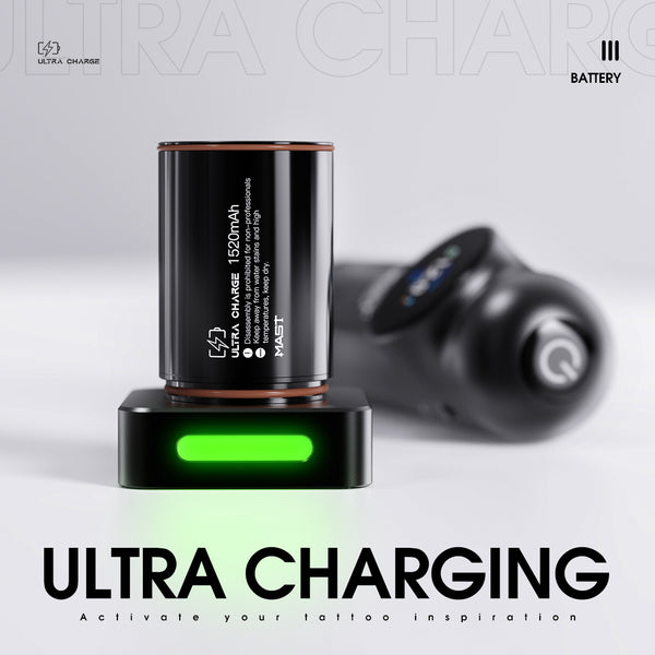 Original Battery&Charging Base for MAST Archer S Wireless Tatto Pen Machine - Dragonhawktattoos