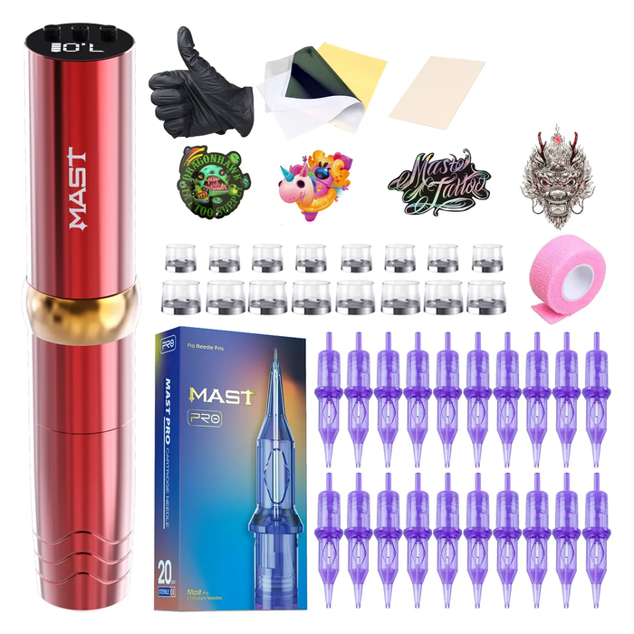 Mast P10 Pro Tattoo Pen Wireless Battery Kit With 3.0mm Stroke Length - Dragonhawktattoos