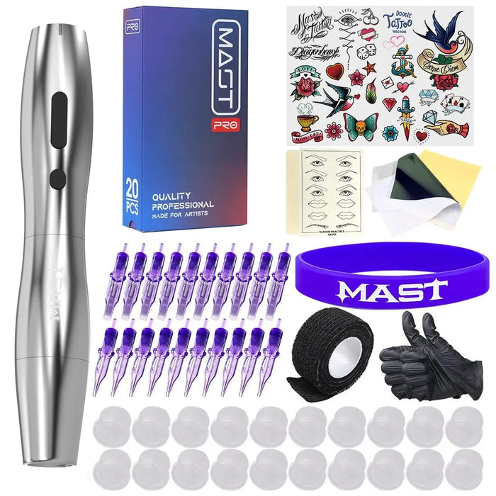Mast P20 Wireless Tattoo Machine Professional Bundle - Dragonhawktattoos