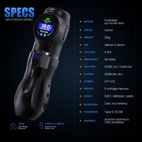 MAST Archer 3 Ultra Wireless Tattoo Pen Machine with 4.2mm Stroke - Dragonhawktattoos