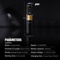 Mast Flip3 Wireless Tattoo Pen machine with 2 Batteries - Dragonhawktattoos