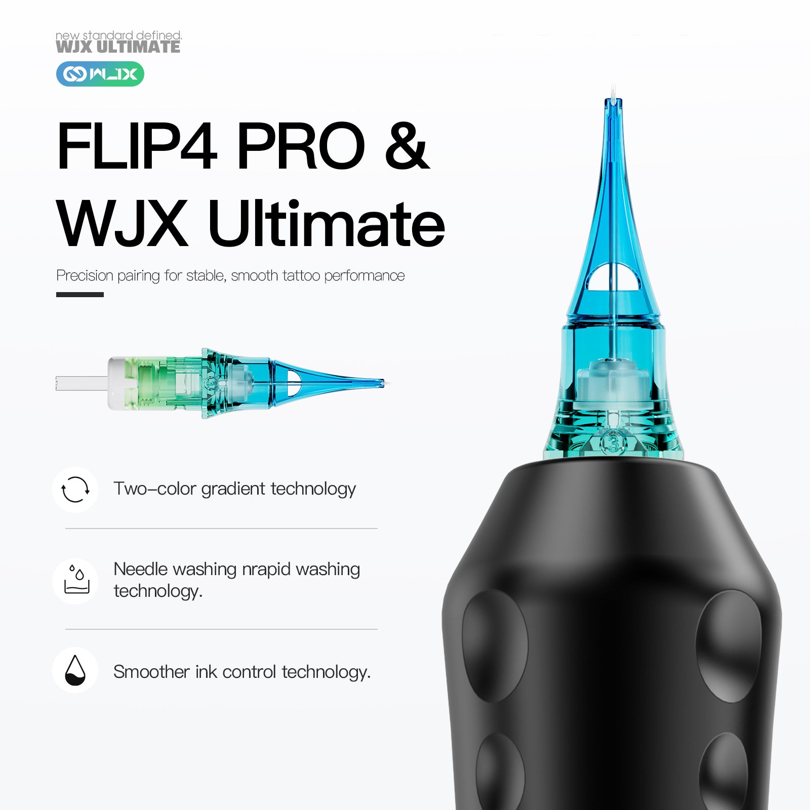 マスト Flip4 Pro ワイヤレス タトゥー マシン ペン 2.5mm-4.5mm