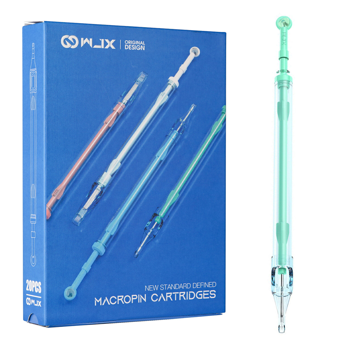 WJX Macropin Cartridge Needles 0.35MM Round Shader(RSL) - Box of 20 - Dragonhawktattoos