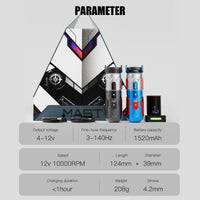 MAST Racer Pro Armor Edition Wireless Tattoo Machine 4.2mm Stroke Mcore-pro Motor (2 Batteries ver) - Dragonhawktattoos