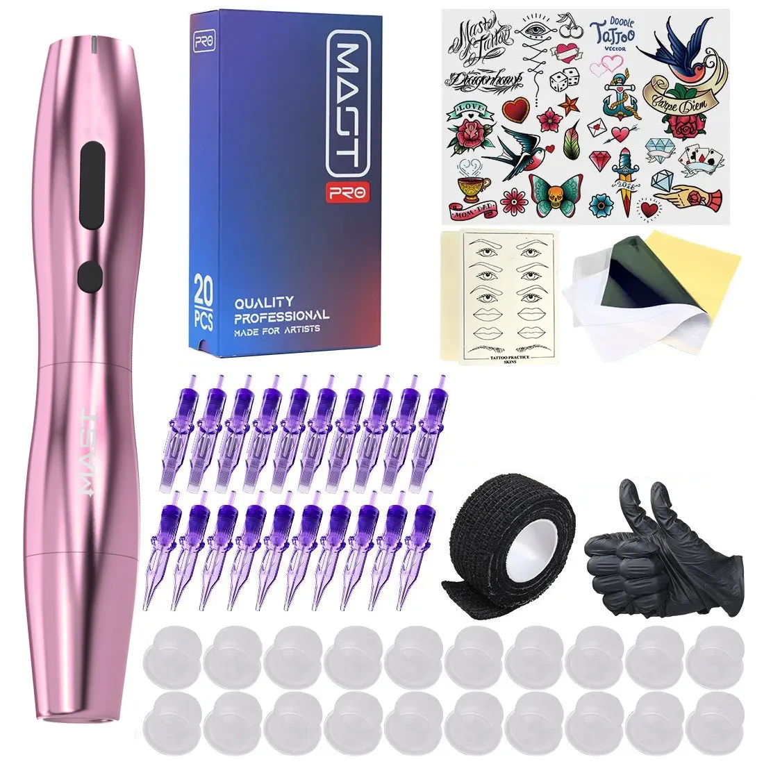 Mast P20 Wireless Tattoo Machine Professional Bundle - Dragonhawktattoos