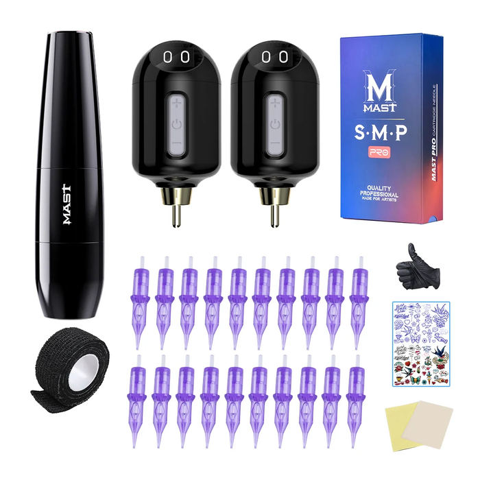 Mast P15 Wireless Tattoo Pen Machine Kit with MastLabs Airbot - Dragonhawktattoos