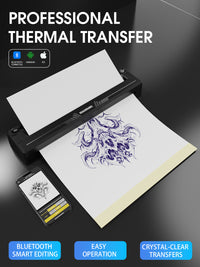 Dragonhawk A4 Wireless Thermal Tattoo Stencil Printer Machine Portable Tattoo Printer