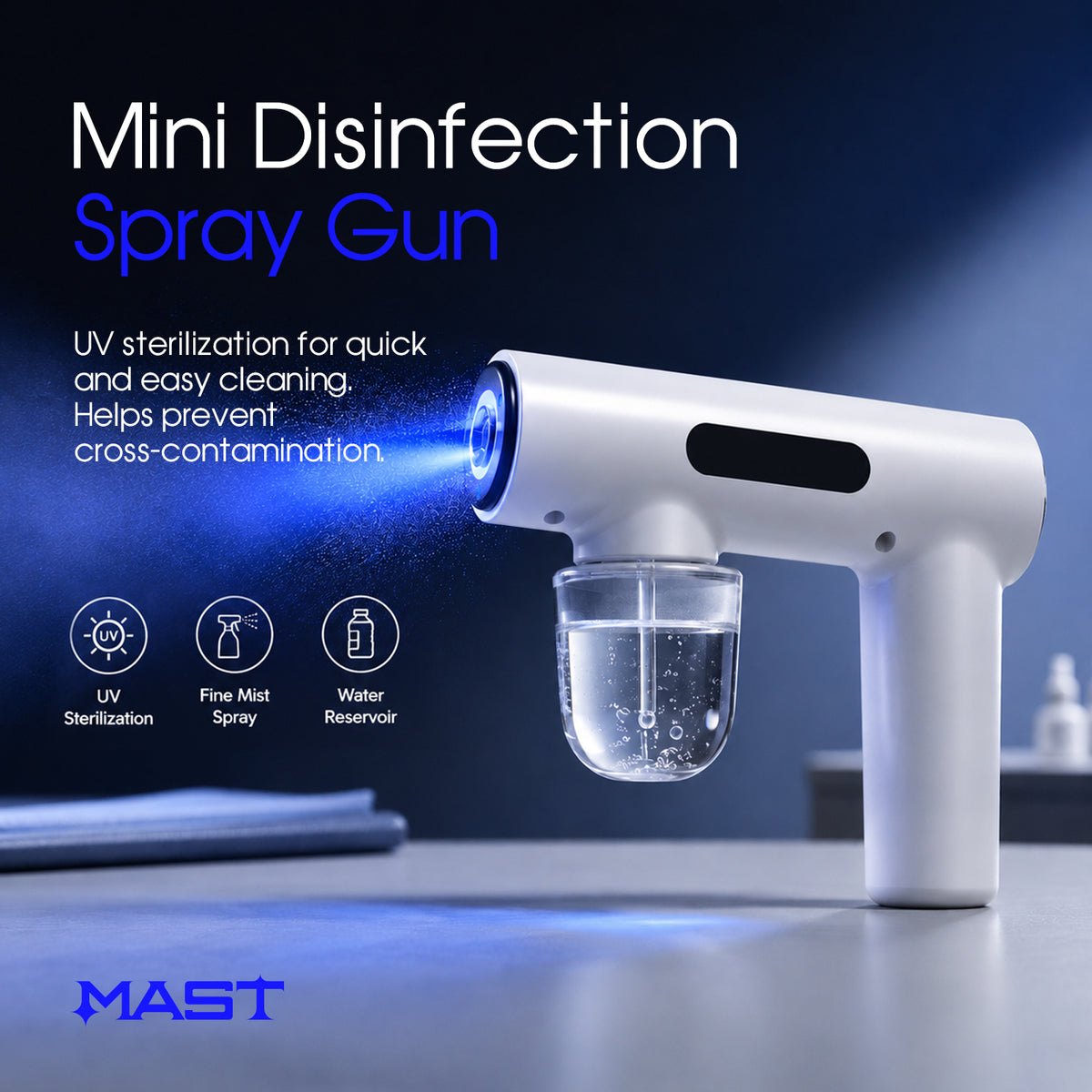 MAST Mini desinfektionssprøjtepistol Professionel rengøring & Sanitært arbejdsflowværktøj
