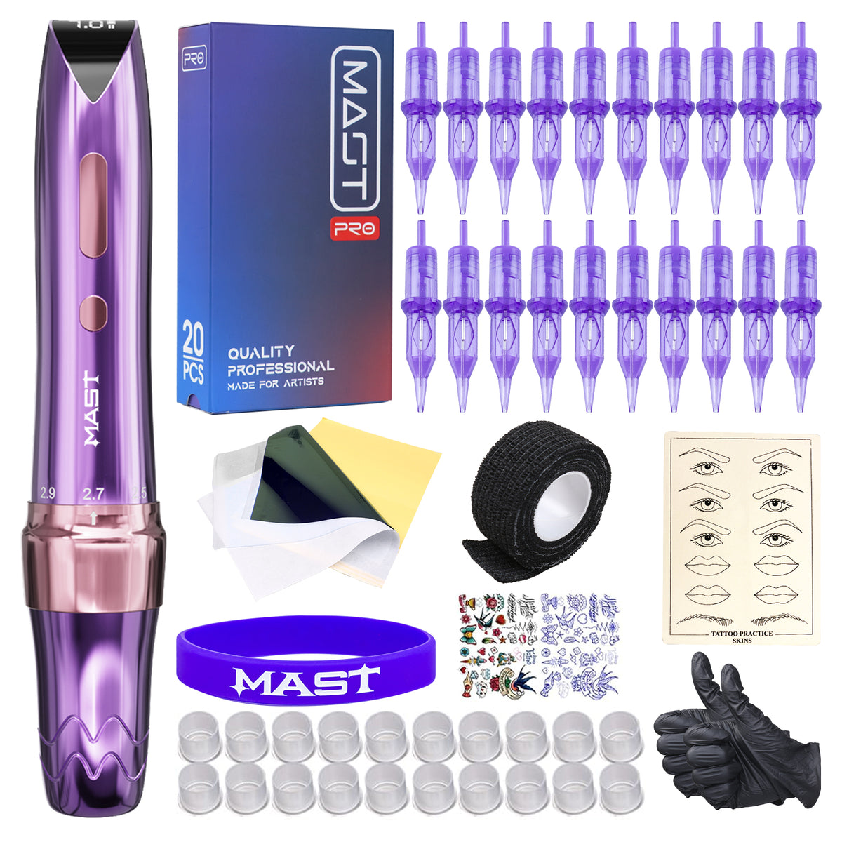 Mast P60 Wireless Tattoo Machine Professional Bundle