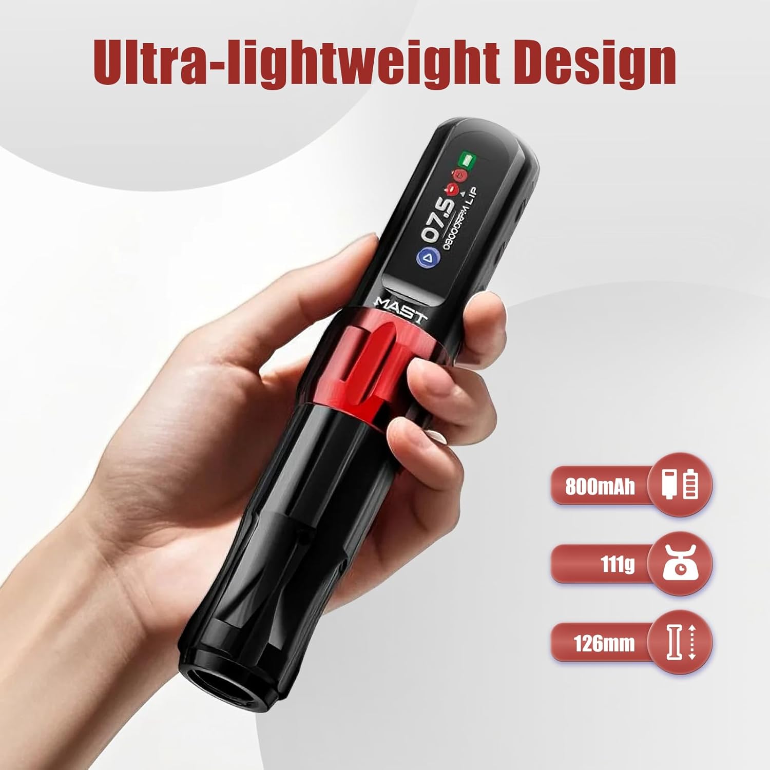 Mast Tattoo Tour2 Pro ワイヤレス タトゥーマシンペン 3.5mm débattement