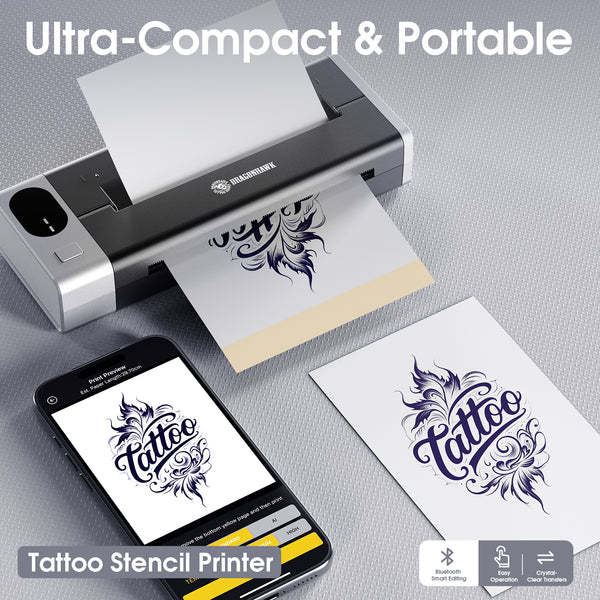 Dragonhawk M6 Wireless Tattoo Stencil Printer Portable Tattoo Printer - Dragonhawktattoos