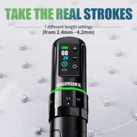 Dragonhawk L3 Kablosuz Dövme Tabancası 7 Strokes Uzunluk Döner Kalem Makinesi