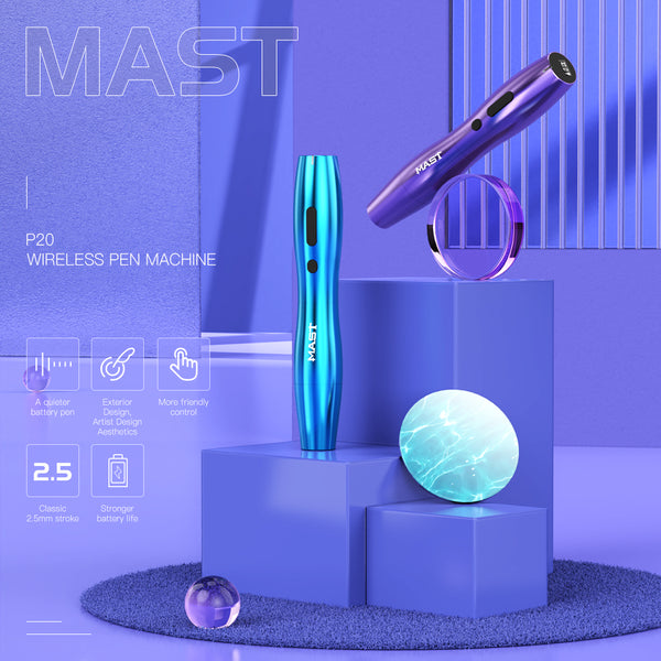 Mast P20 Wireless Pen Machine With 2.5MM Stroke With Two Batteries - Dragonhawktattoos