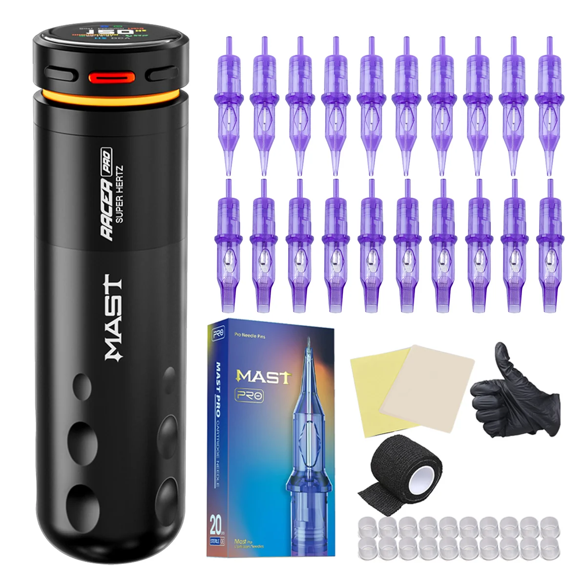 Mast Tattoo Racer Pro Mitragliatrice per tatuaggi Wireless con corsa da 4,2 mm Motore Mcore-pro