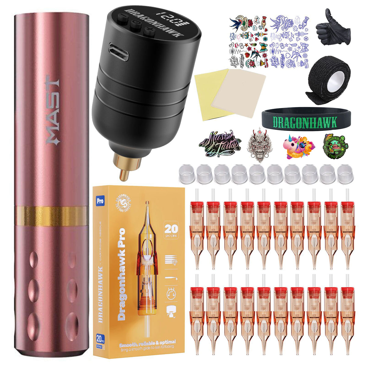 Dragonhawk S6 Pro Tattoo Pen Wireless Battery Kits - Dragonhawktattoos