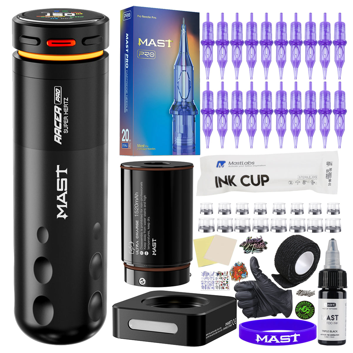 Mast Tattoo Racer Pro Tattoo Machine Gun Wireless 4.2mm Stroke Mcore-pro Motor - Dragonhawktattoos