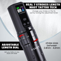 Mast Fold2 Pro Wireless Tattoo Pen Machine 2 Replaceable Batteries - Dragonhawktattoos