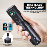 Mast Fold2 Pro Wireless Tattoo Pen Machine 2 Replaceable Batteries - Dragonhawktattoos