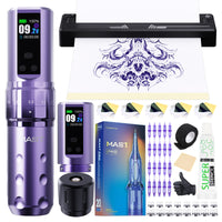 Mast Tattoo Fold2 Pro Wireless Pen Machine Kit with A4 Printer