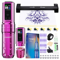 Mast Tattoo Fold2 Pro Wireless Pen Machine Kit with A4 Printer