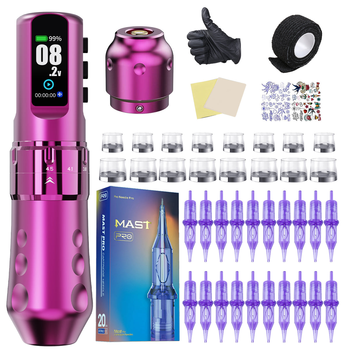 Mast Flip4 Pro Machine Pen Wireless Professional Bundle - Dragonhawktattoos