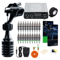 Mast Flash Rotary Machine Kit 20Pcs Cartridges Needles Power Supply - Dragonhawktattoos